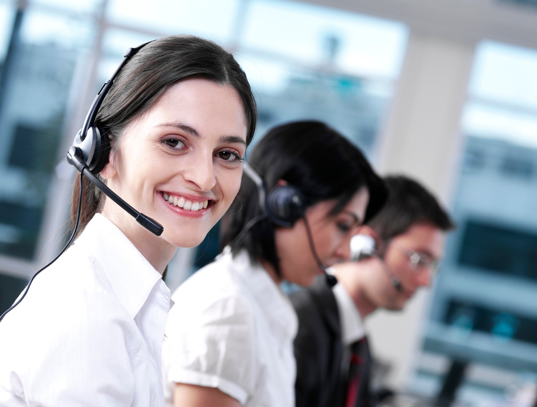 Customer Service Representative Smiling